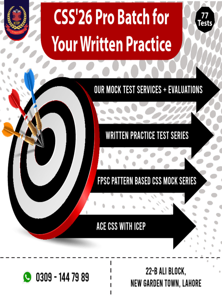 Pro Batch - Topic Wise Test Series Compulsory Subjects CSS26 | PDF ...