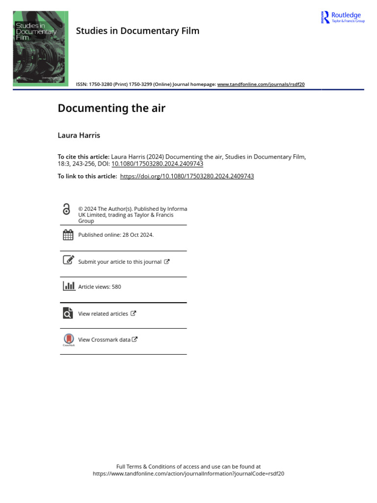 Documenting the Air by Tim Ingold | PDF | Radioactive Contamination