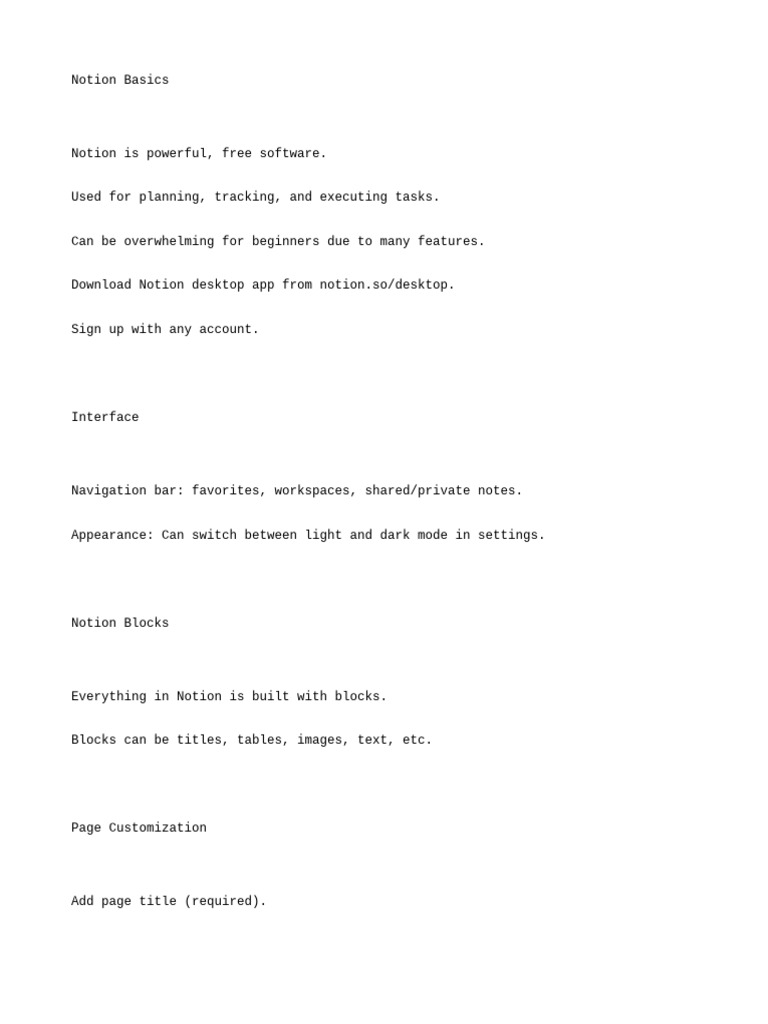 How To Use Notion - Beginner Tutorial Free Templates - Take Notes | PDF