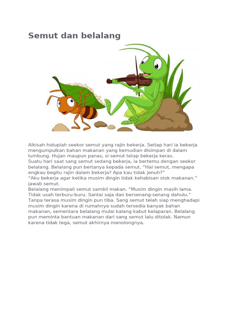 Pelajaran dari Semut dan Belalang | PDF