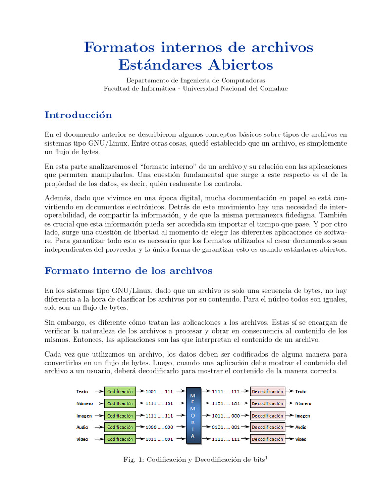 Formatos de Archivos y Estándares Abiertos | PDF | Archivo de ...