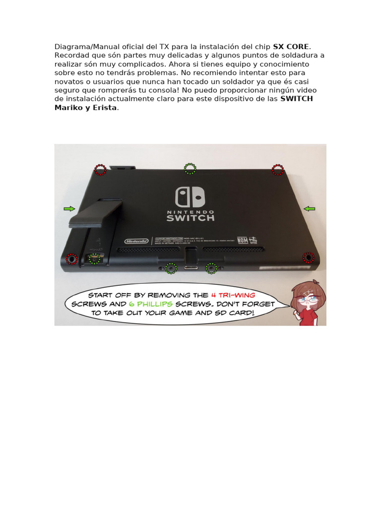 Diagrama de instalación del chip SX CORE | PDF