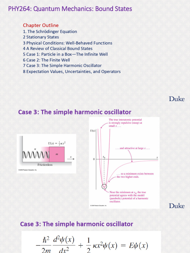 Quantum Mechanics: Bound States Overview | PDF