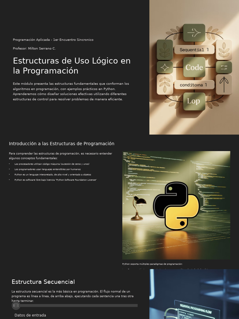 Estructuras de Control en Python | PDF | Python (lenguaje de ...