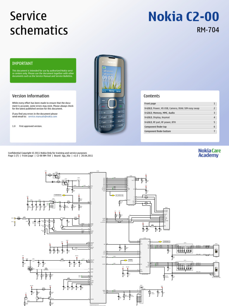 C2-00 RM-704 Schematics v1.0 | PDF | Chess | Chess Theory