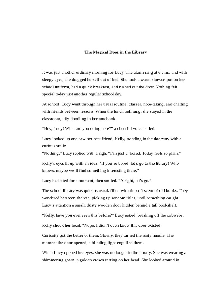 The Magical Door in The Library | PDF