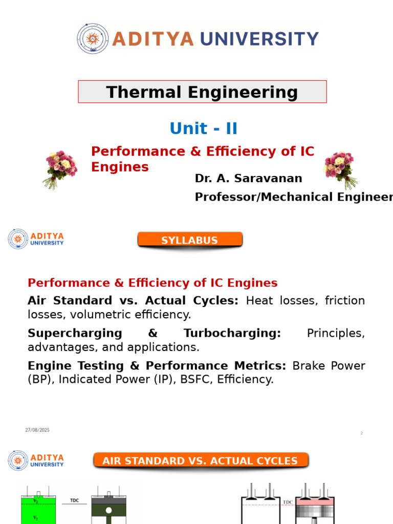 IC Engine Performance & Efficiency Analysis | PDF | Internal Combustion ...