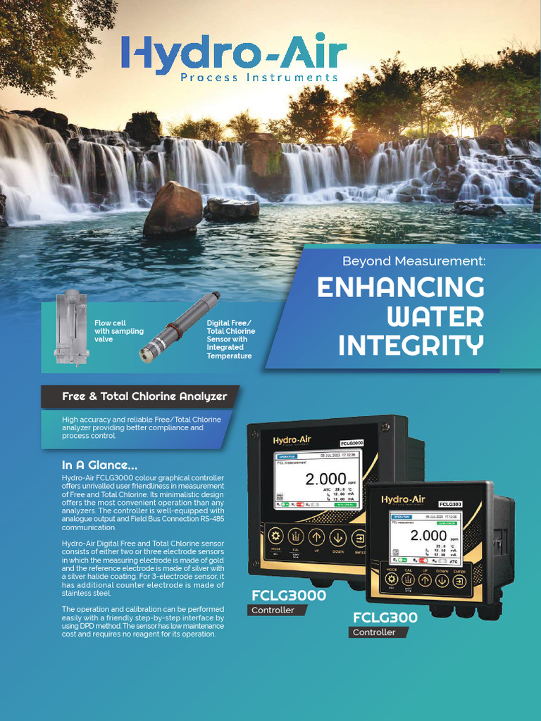 Hydro-Air Free/Total Chlorine Analyzer | PDF | Sensor | Chlorine
