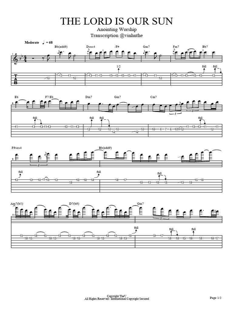 The Lord Is Our Sun Chords & Lyrics | PDF