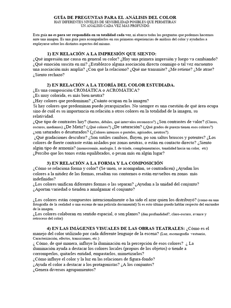 Guia para Comenzar A Hablar Del Color | PDF | Color