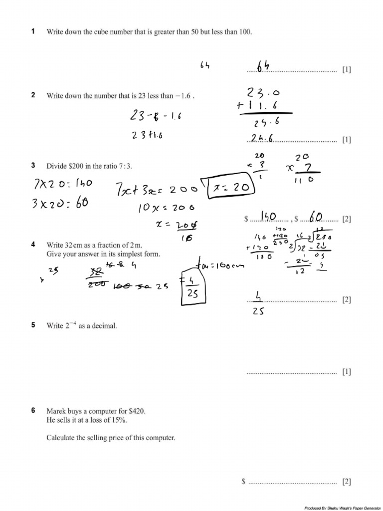 Math Paper | PDF