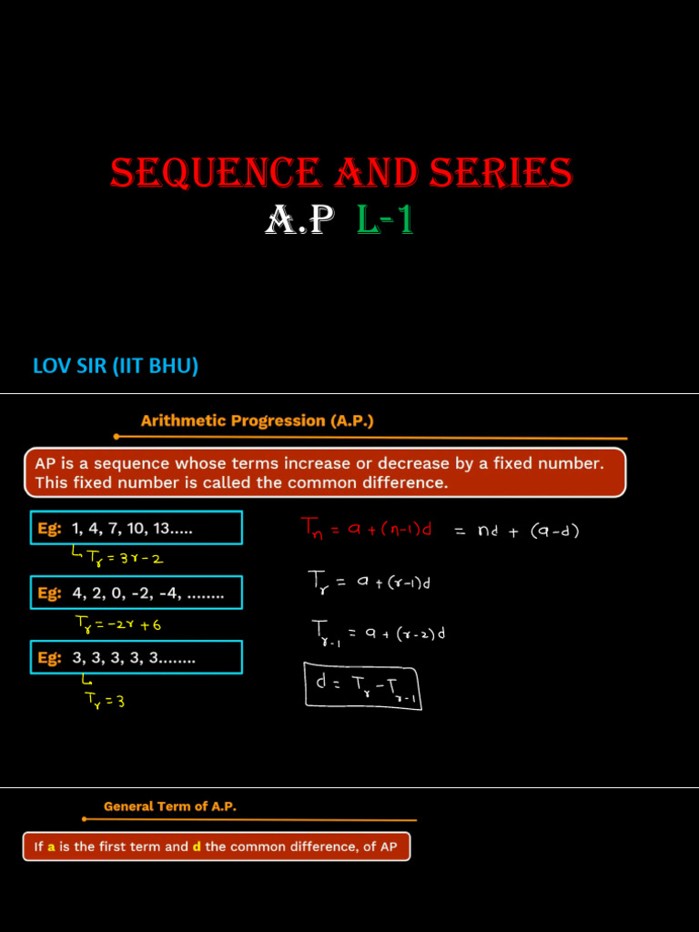 Arithmetic Progression Sum Problem | PDF