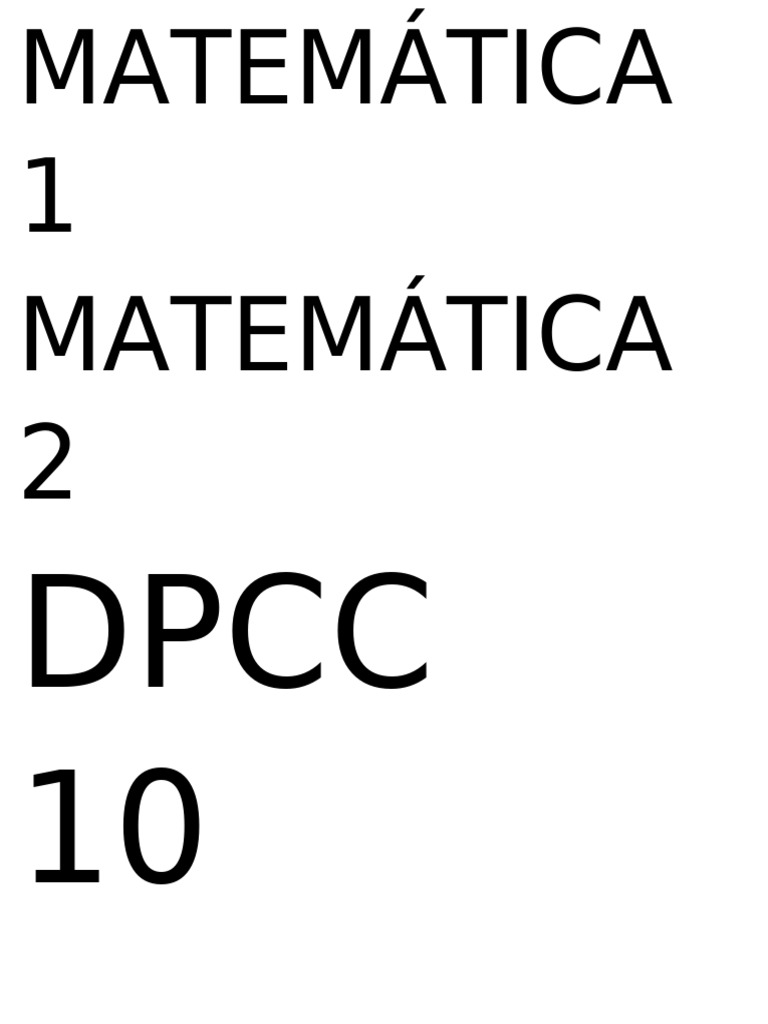 Matemática 1 | PDF