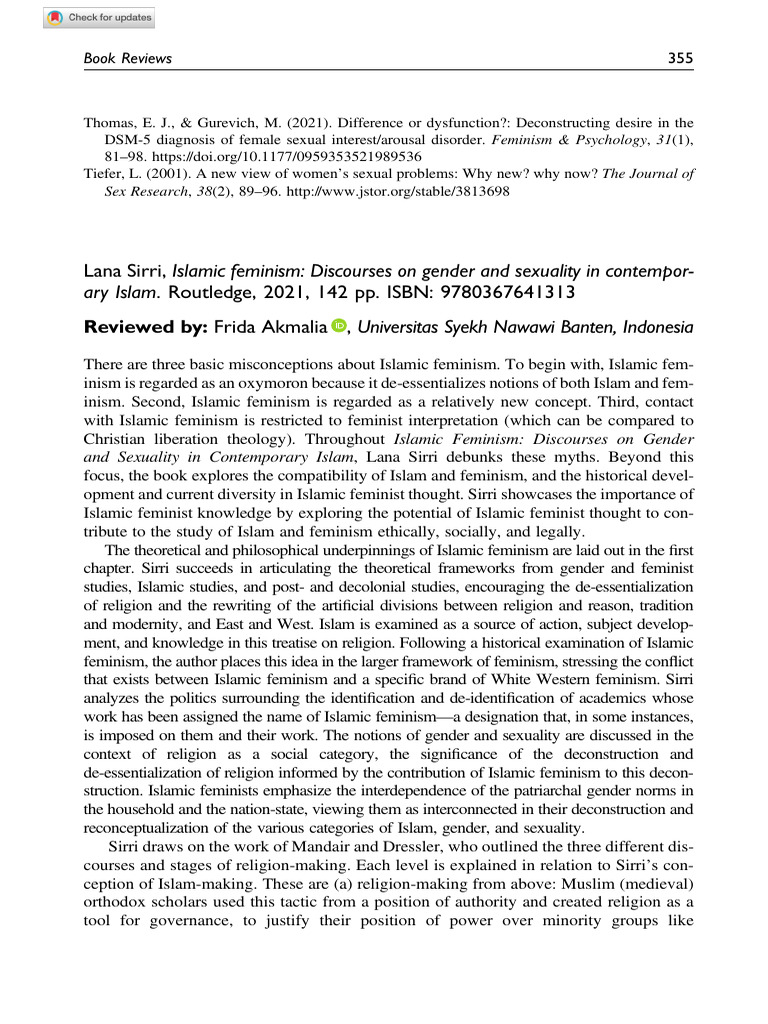 Islamic Feminism: Myths and Realities | PDF | Feminism | Gender Studies