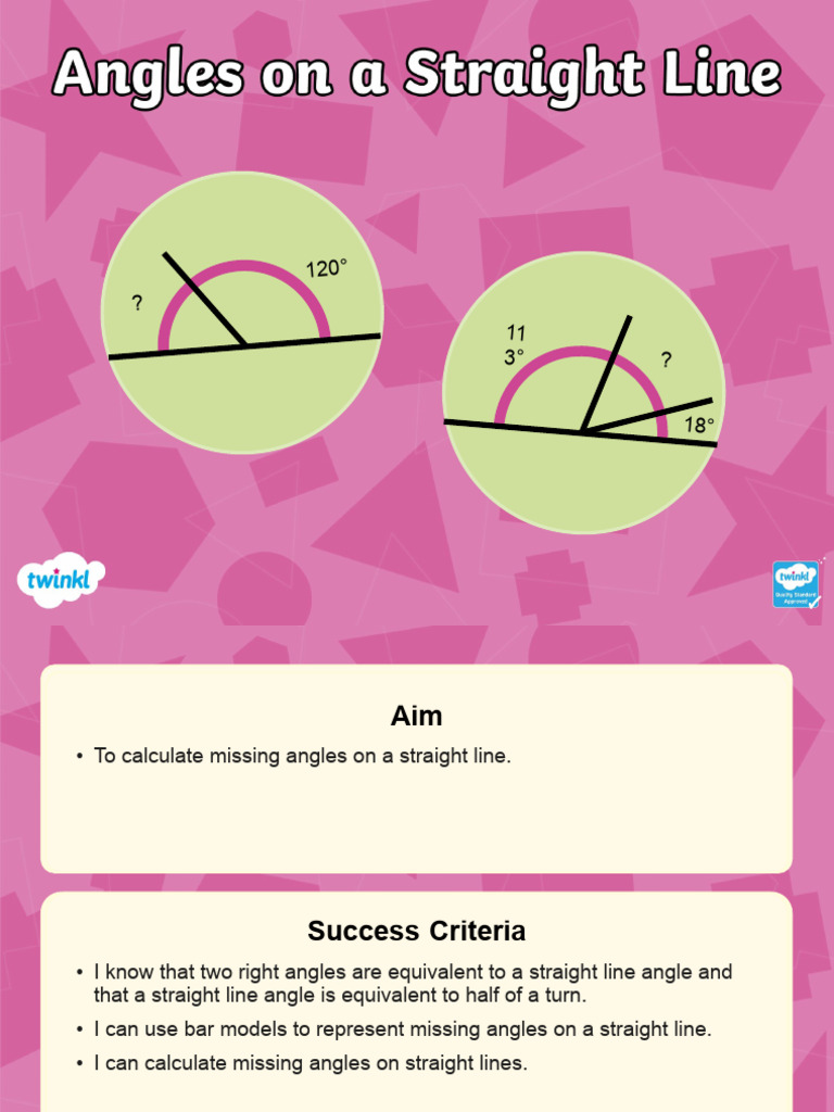 RIF MATH T2-Nov 19 - Angles On A Straight Line | PDF | Angle ...