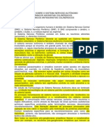 Sistema Nervoso Autônomo e seus principais neurotransmissores