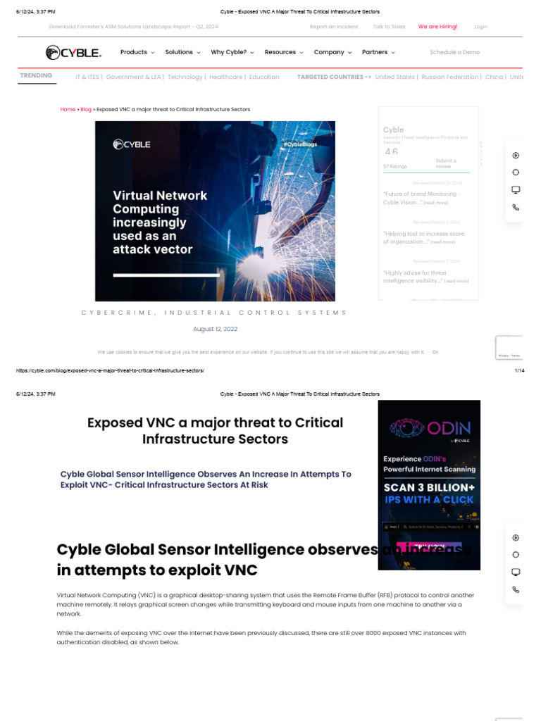 VNC Security Risks to Critical Infrastructure | PDF | Computer Security ...
