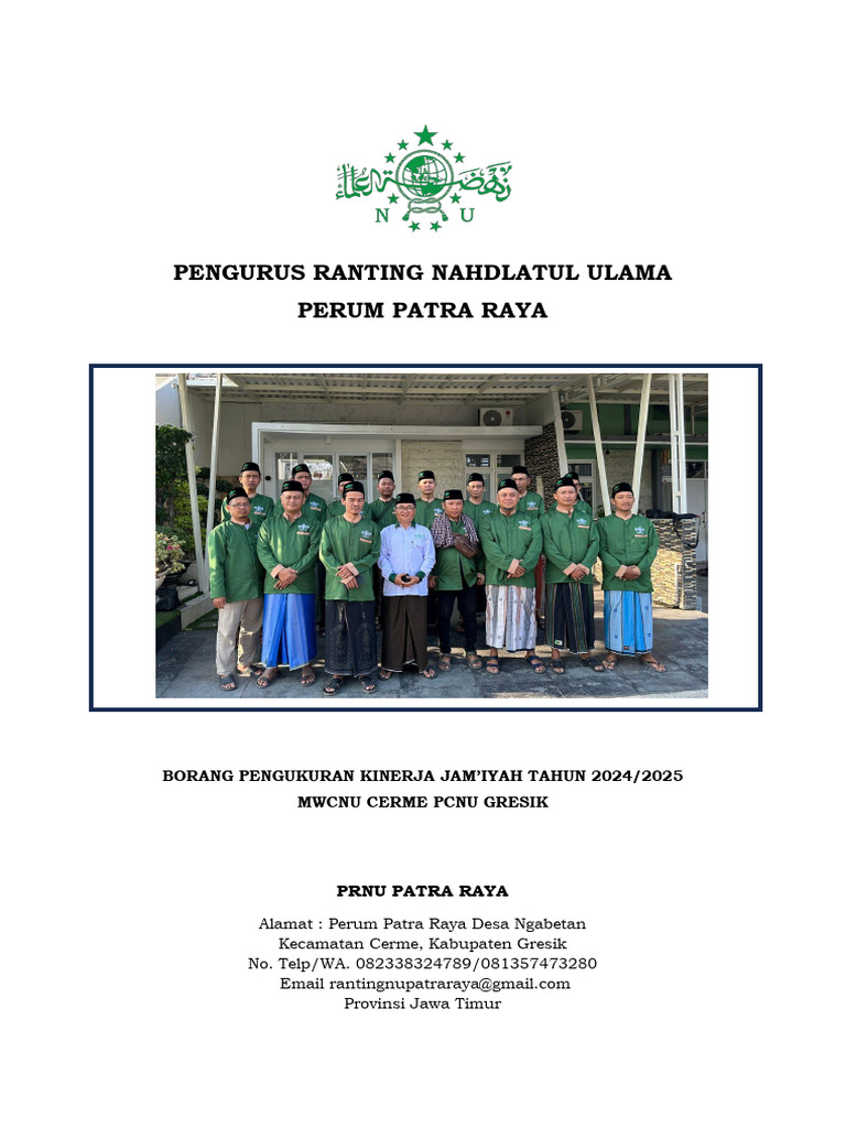 Kinerja Ranting NU Patra Raya 2024/2025 | PDF