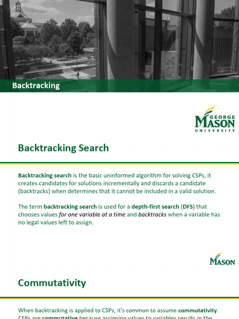 Backtracking Search in CSPs Explained | PDF | Mathematical Logic ...