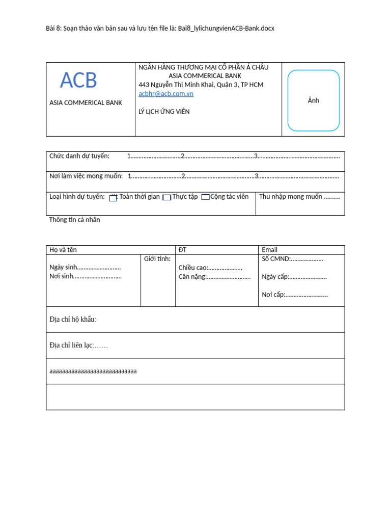 Asia Commerical Bank | PDF