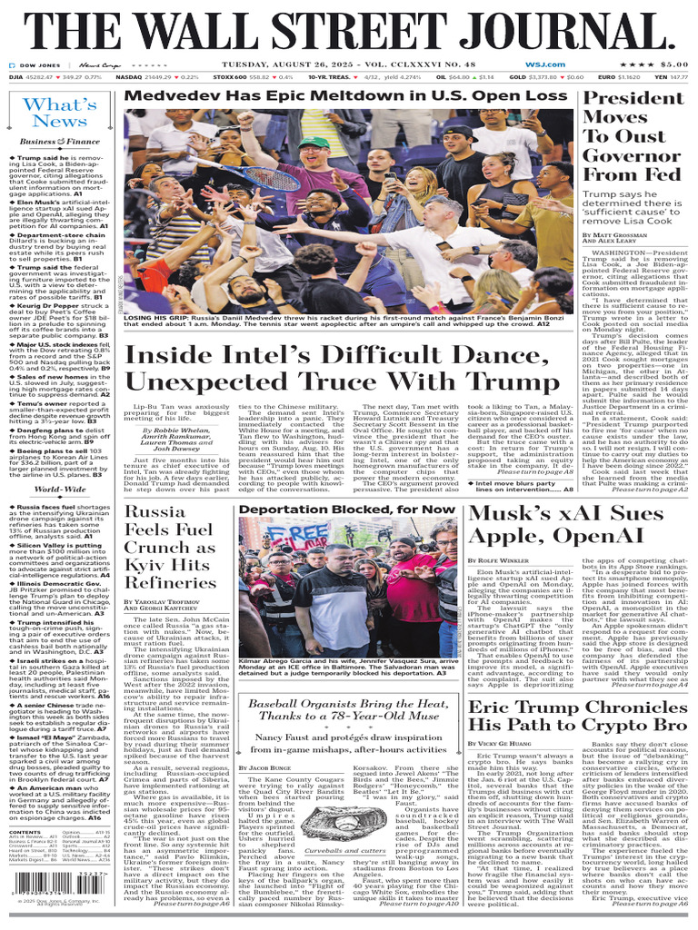 The Wall Street Journal - August 26, 2025 | PDF | Immigration