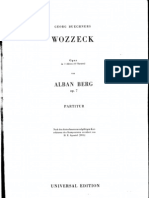 Alban Berg Opera Wozzeck Orchestral Full Score