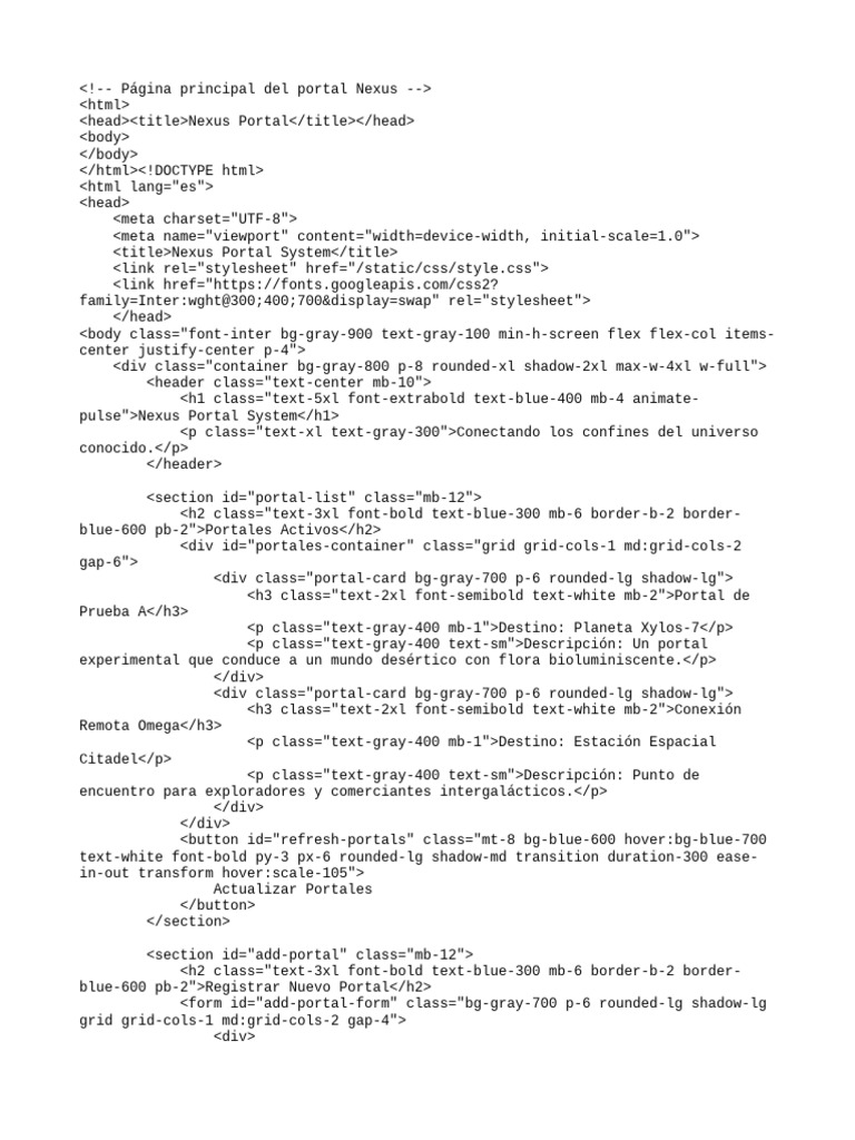 Nexus Portal System Overview | PDF