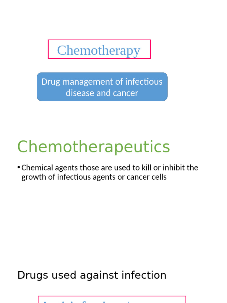 Chemotherapy and Antimicrobial Agents | PDF | Infection | Antimicrobial