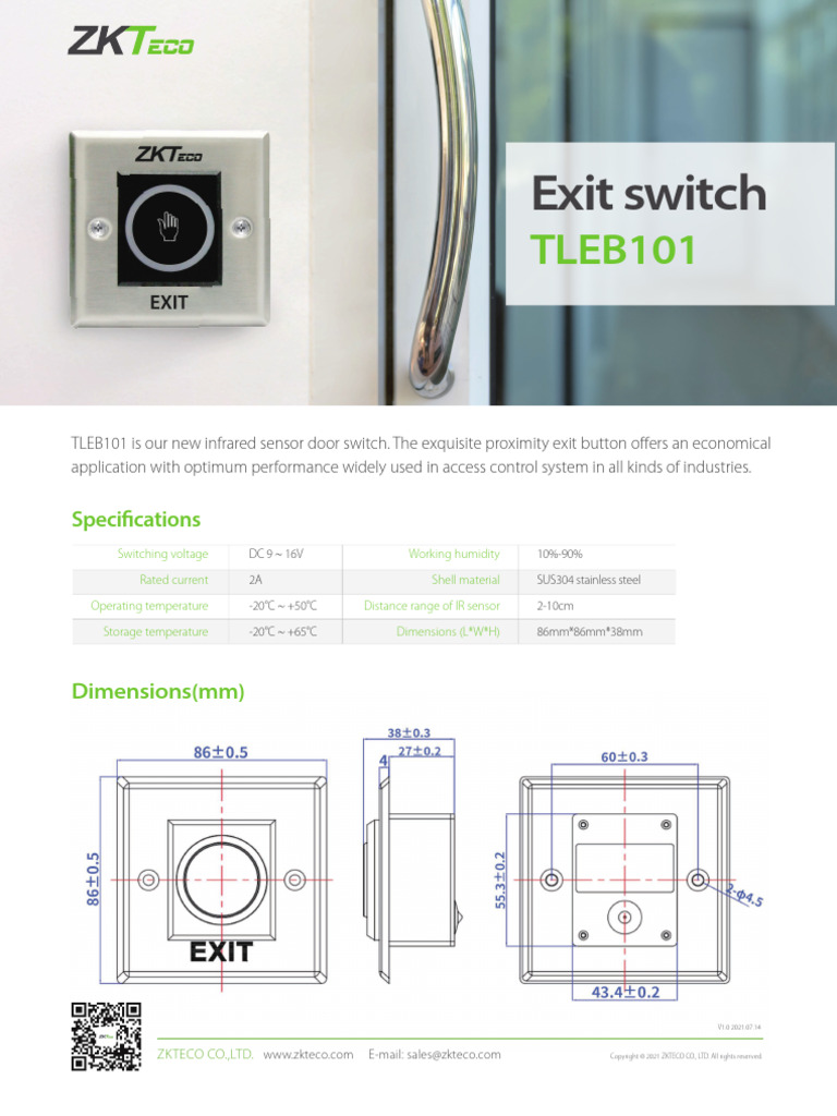 TLEB101 Infrared Sensor Switch Specs | PDF