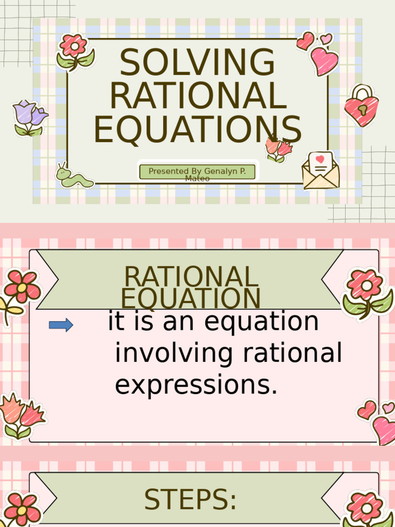 Solving Rational Equations Guide | PDF