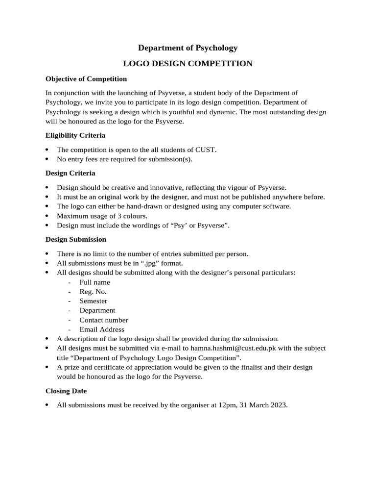 Logo Design Competition | PDF