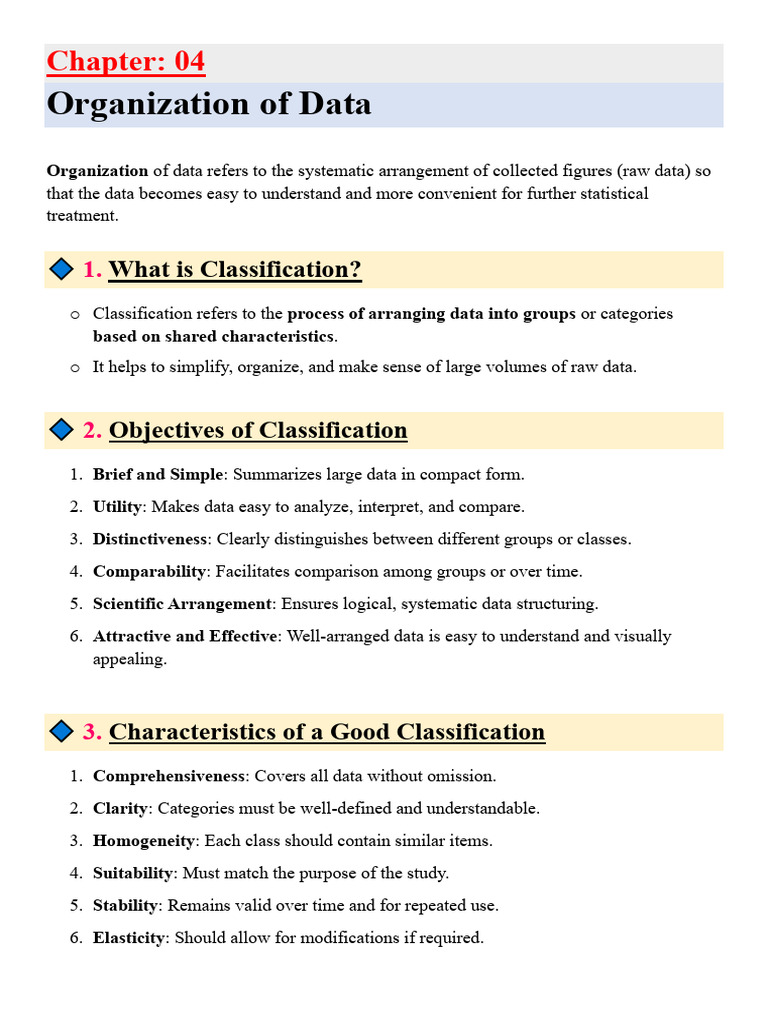 Data Organization and Classification Methods | PDF | Probability ...