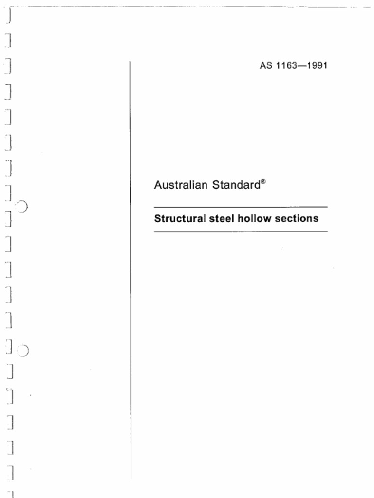 As 1163-1991-Structural Steel Hollow Sections | PDF