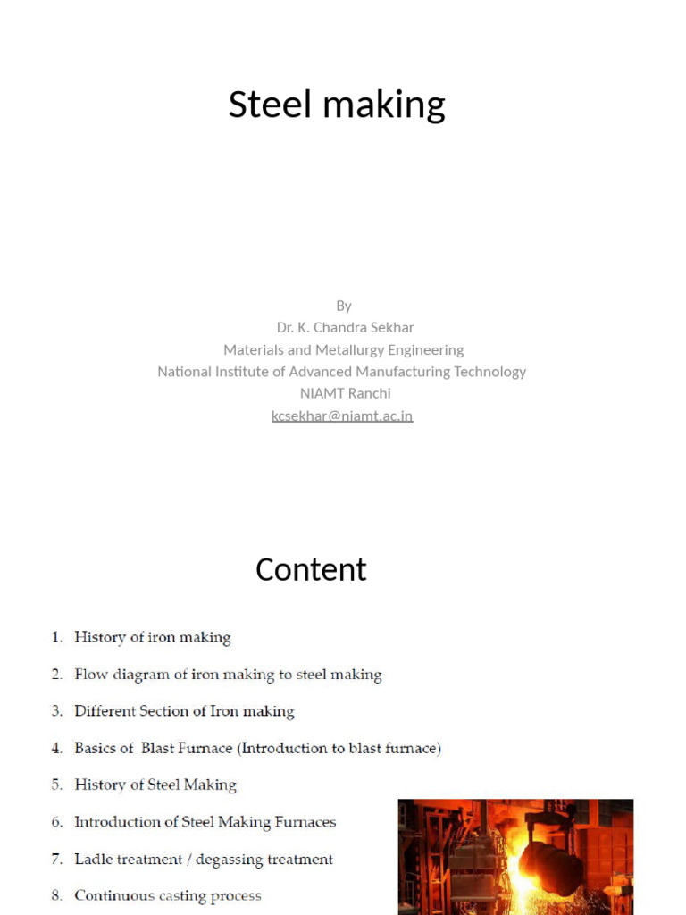 Comprehensive Guide to Steel Making | PDF | Steelmaking | Steel