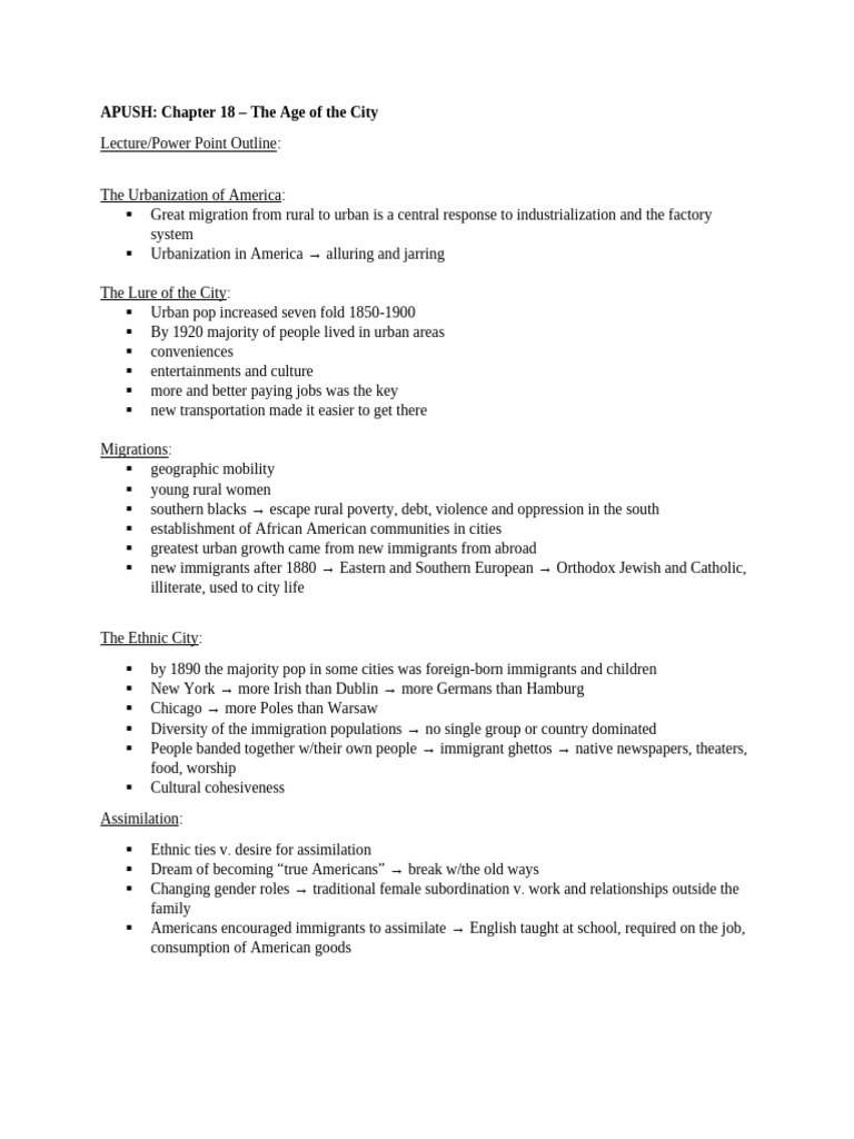 APUSH Chapter18LectureandPowerPointOutlinecompleted | PDF