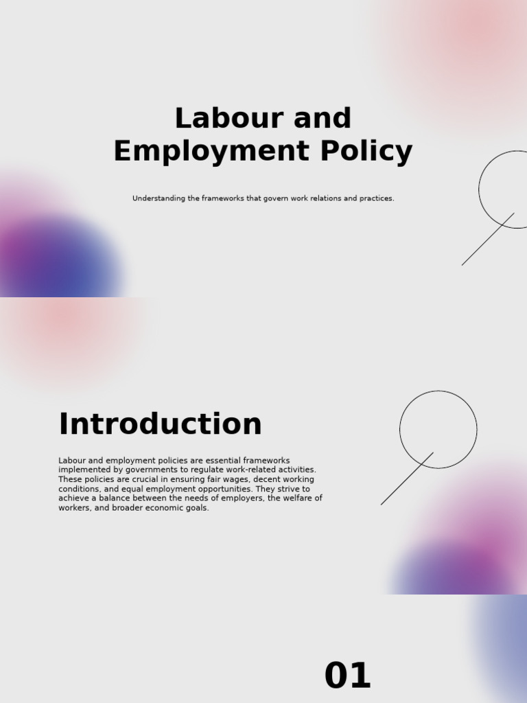 Labour and Employment Policy | PDF | Labour Law | Employment