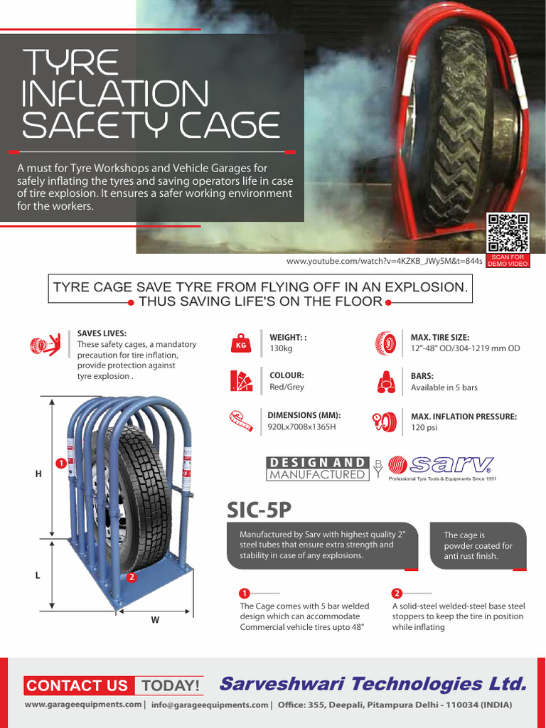 Tire Inflation Safety Cage Overview | PDF | Motor Vehicle | Land Vehicles