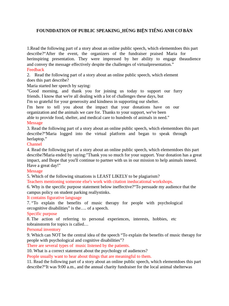 Founddation of Public Speaking | PDF | Public Speaking | Meat