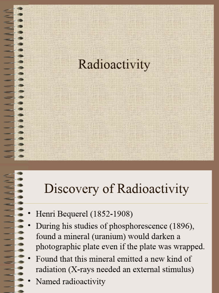 Understanding Radioactivity and Decay | PDF | Radioactive Decay ...