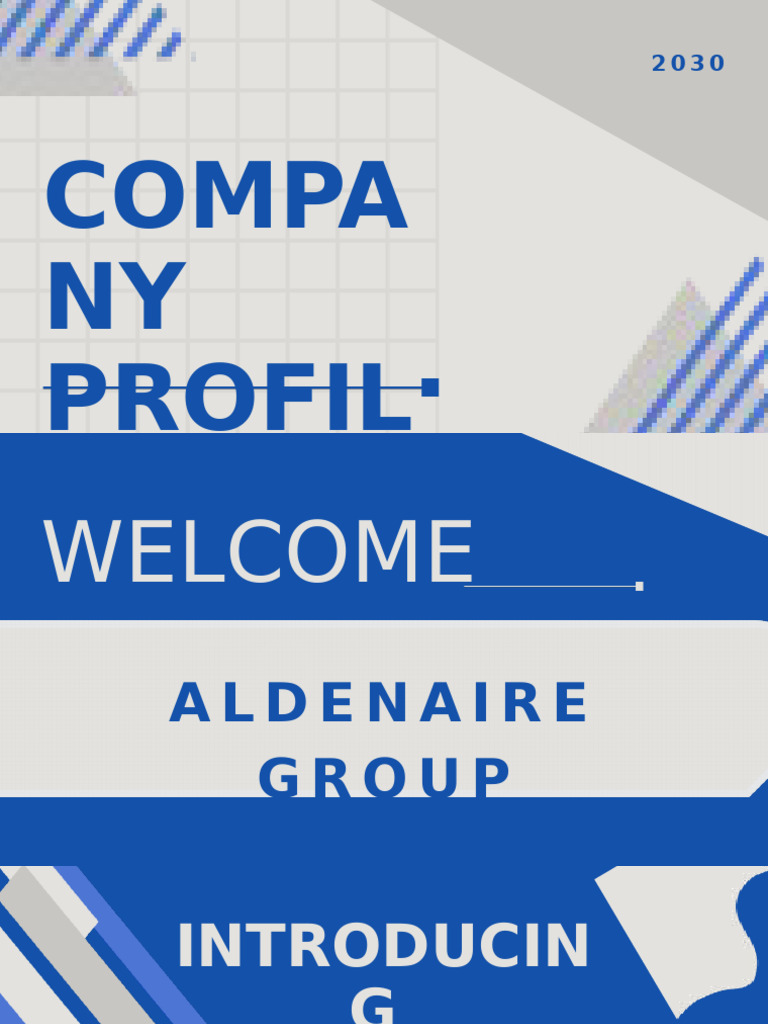Blue and Grey Geometric Company Profile Presentation | PDF