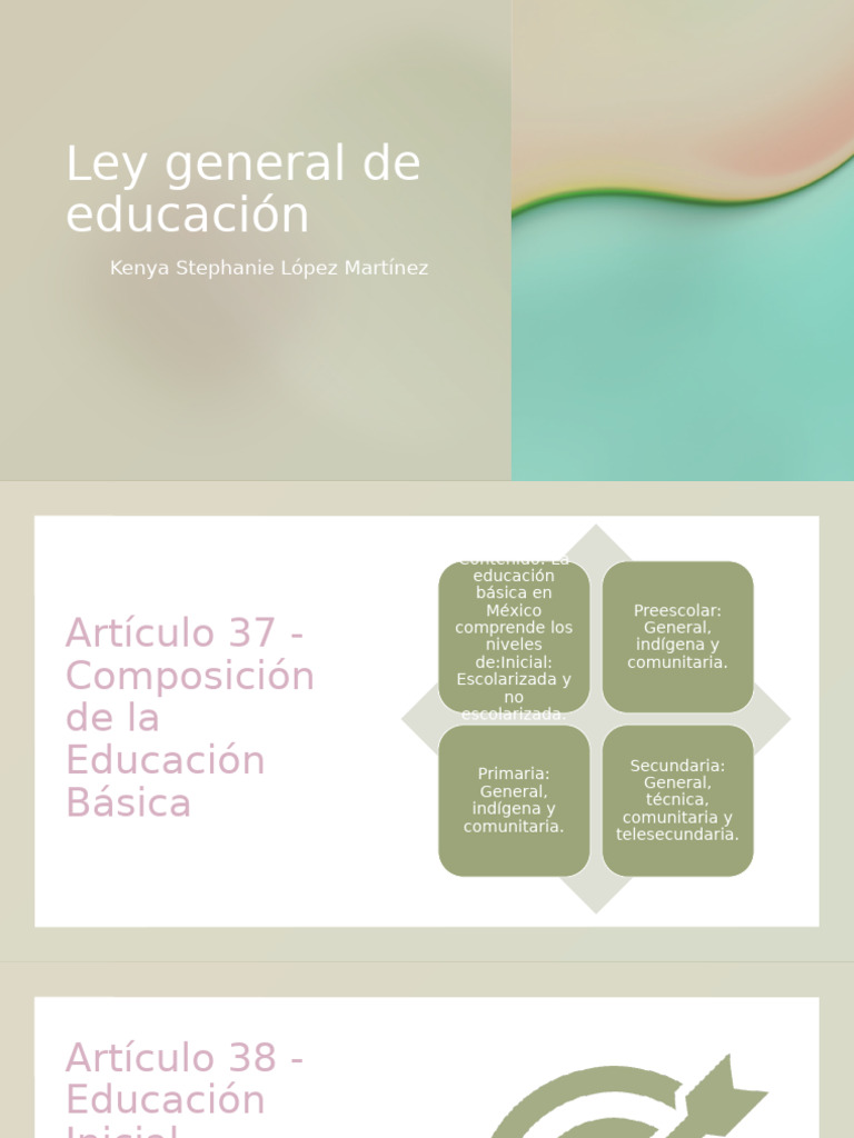 Ley General de Educación | PDF