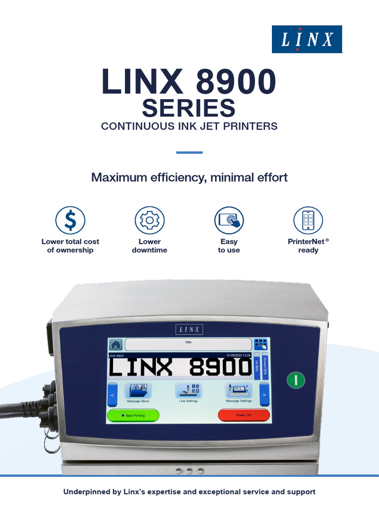 LInx 8900 Series CIJ Printers Overview | PDF | Printer (Computing)