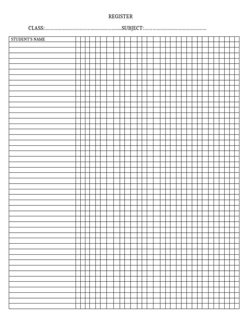 Student Class Registration Form | PDF