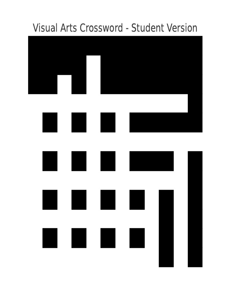 Visual Arts Crossword Puzzle | PDF