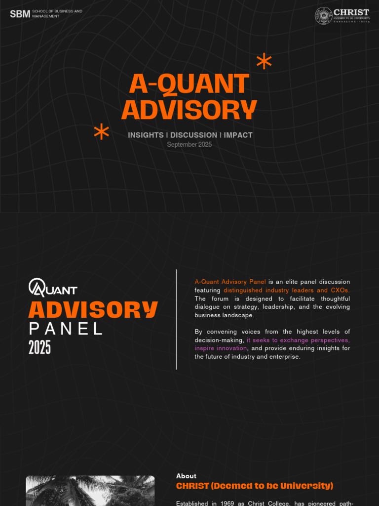 A-Quant Advisory Panel Insights 2025 | PDF