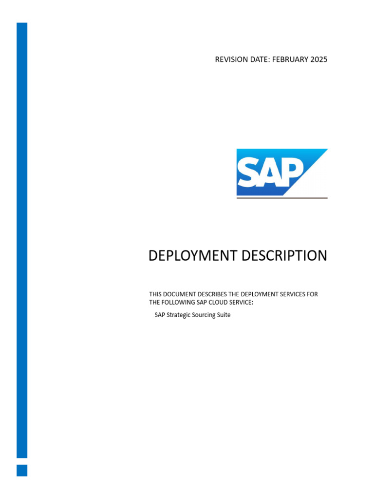 SAP Strategic Sourcing Suite Deployment Guide | PDF | Cloud Computing ...