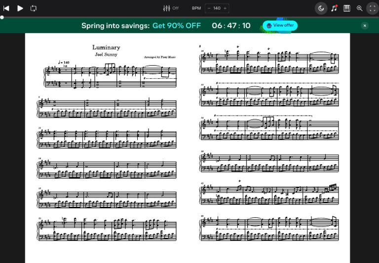 Luminary Sheet Music by Joel Sunny | PDF