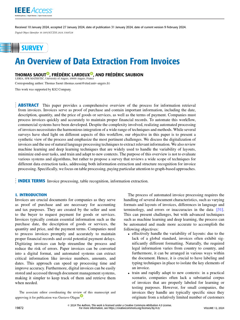 Invoice Data Extraction Techniques Overview | PDF | Optical Character ...