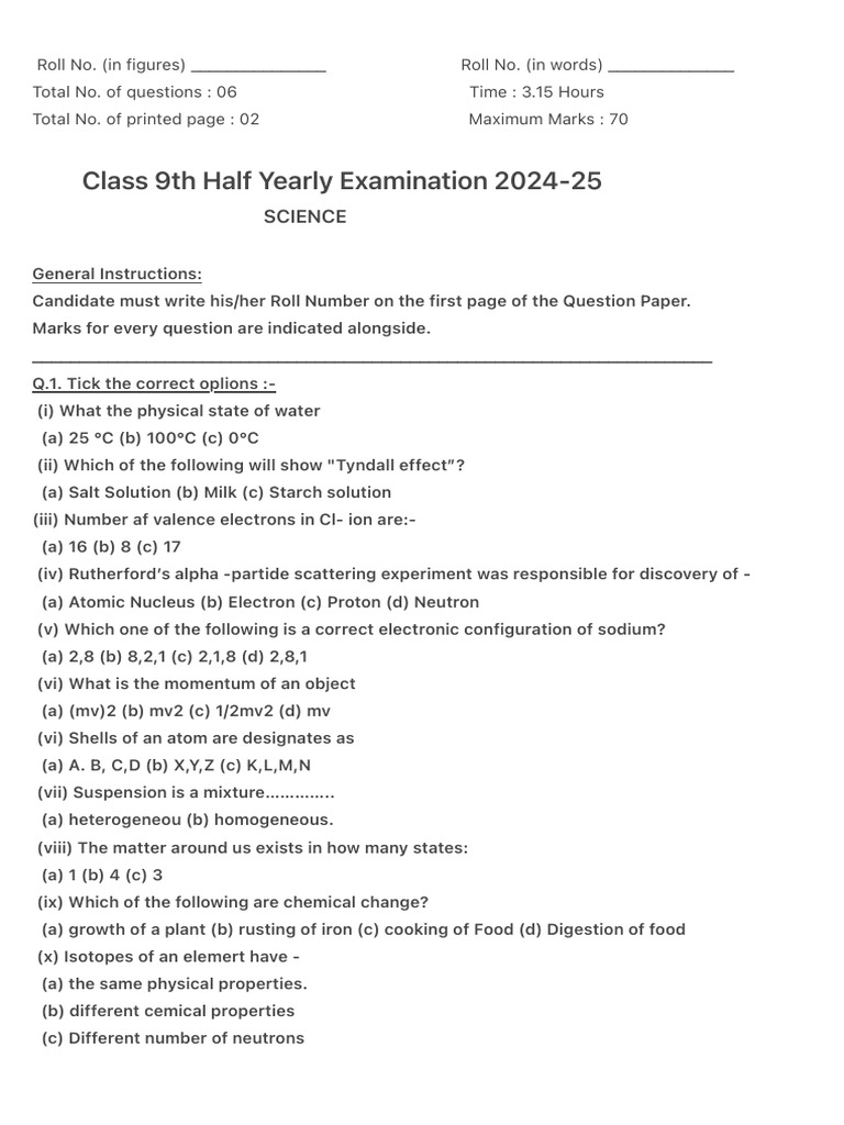 GRADE 9 SCIENCE SHORT NOTES PDF ENGLISH MEDIUM TERM 1 visual data 6