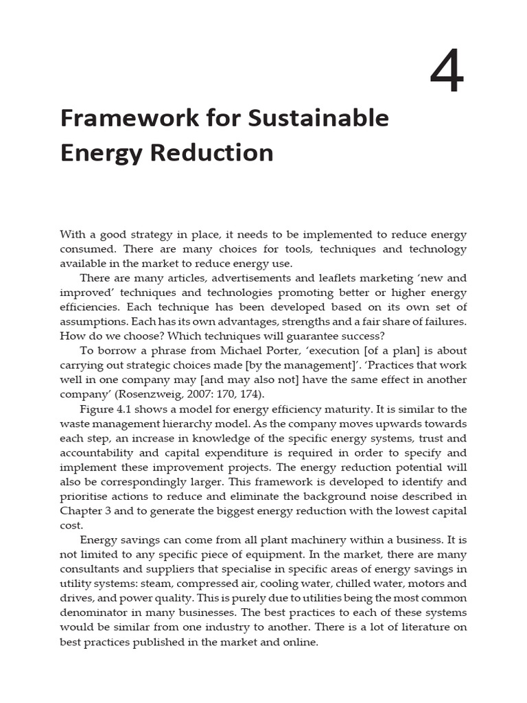 Sustainable Energy Reduction Framework | PDF | Energy Conservation ...